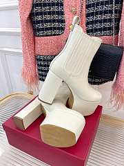 Fortok Valentino High Platform High-heel Boots White - 3