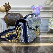 Fortok Louis Vuitton Pochette Métis East West Bag Blue M22834 21.5x13.5x6cm - 5