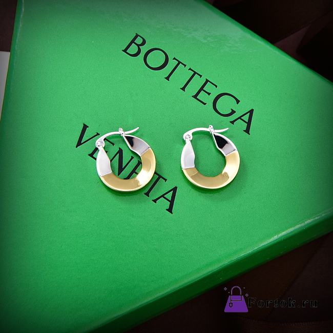 Fortok Bottega Veneta Gold and Silver Earrings - 1