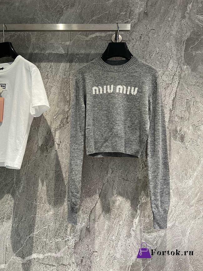 Fortok MiuMiu Grey High Waist Sweater - 1