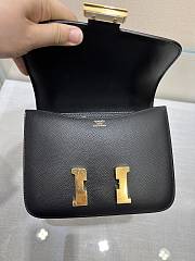 Fortok Hermes Constance Gold-tone Metal Bag in Black 18cm - 3