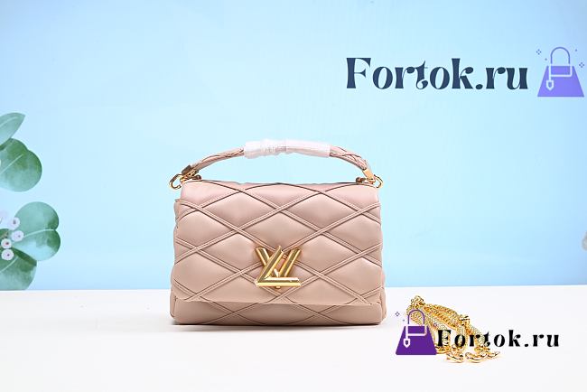 Fortok Louis Vuitton GO-14 Twist Bag Beige M23568 23x16x10cm - 1