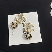 Fortok Chanel Metallic Gold&Black Earrings - 4