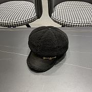Fortok Louis Vuitton 215 Velvet Octagonal Hat Black - 1