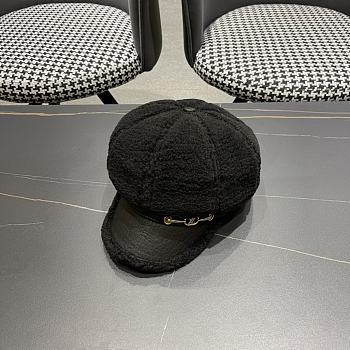 Fortok Louis Vuitton 215 Velvet Octagonal Hat Black