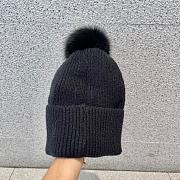 Fortok Chanel Beanie Fur Ball Black  - 3