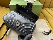 Fortok Gucci Black Marmont Chain Shoulder Bag Black Buckle 22x13x6cm - 5