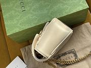 Fortok Gucci White Marmont Chain Shoulder Bag Gold Buckle 22x13x6cm - 6