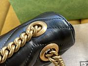 Fortok Gucci Black Marmont Chain Shoulder Bag Gold Buckle 22x13x6cm - 5