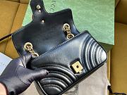 Fortok Gucci Black Marmont Chain Shoulder Bag Gold Buckle 22x13x6cm - 4