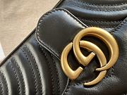 Fortok Gucci Black Marmont Chain Shoulder Bag Gold Buckle 22x13x6cm - 3