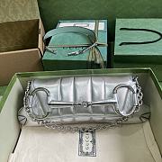 Fortok Gucci Horsebit Chain Shoulder Bag Silver 38x15x16cm - 1
