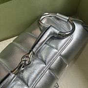 Fortok Gucci Horsebit Chain Shoulder Bag Silver 38x15x16cm - 2