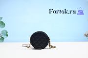 Chanel CC Filigree Grained Round Clutch with Chain Bag Black A1 - 2