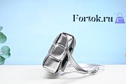 Fortok Bottega Veneta Padded Cassette Crossbody Bag Silver 26x18x8cm - 3