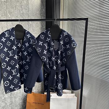 Fortok Louis Vuitton Wrap Coat in Dark Blue