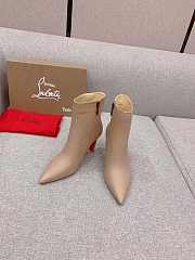 Fortok Christian Louboutin High-heeled Short Boots Beige - 1