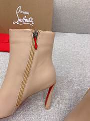 Fortok Christian Louboutin High-heeled Short Boots Beige - 5