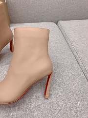 Fortok Christian Louboutin High-heeled Short Boots Beige - 6