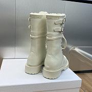 Fortok Dior D-Trap letter Logo Boots White - 2