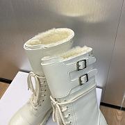 Fortok Dior D-Trap letter Logo Boots White - 3