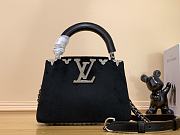 Fortok Louis Vuitton Capucines Mini Flower Crown Bag Black M23246 21x14x8cm - 1