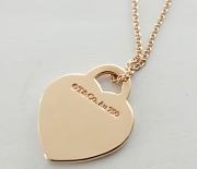 Fortok Tiffany & Co Heart Pendant Charm Gold Necklace - 6
