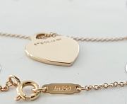 Fortok Tiffany & Co Heart Pendant Charm Gold Necklace - 4
