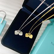 Fortok Tiffany & Co New Double Heart Tag Gold/Silver Necklace - 1