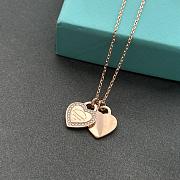 Fortok Tiffany & Co New Double Heart Diamond Necklace - 3