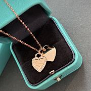 Fortok Tiffany & Co New Double Heart Diamond Necklace - 4