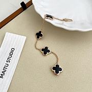 Fortok Van Cleef & Arpels Alhambra Bracelet 4 Black Motifs - 3