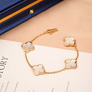 Fortok Van Cleef & Arpels Alhambra Bracelet 4 White Motifs - 3