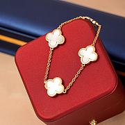 Fortok Van Cleef & Arpels Alhambra Bracelet 4 White Motifs - 6
