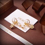 Fortok Dior Five-pointed Star Asymmetric Pearl Earrings - 3
