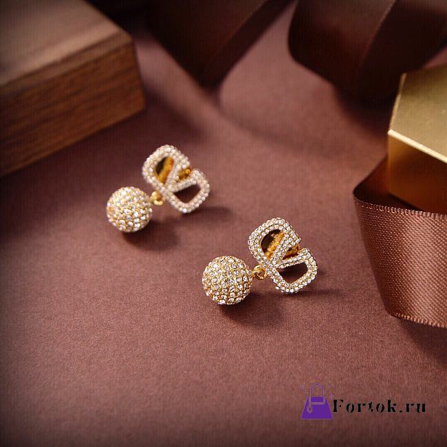 Fortok Valentino Gold Diamond Earrings - 1