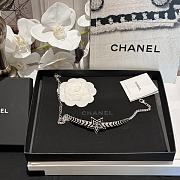 Fortok Chanel Silver Black Five-pointed Star Diamond Choker - 6