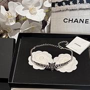 Fortok Chanel Silver Black Five-pointed Star Diamond Choker - 4