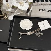 Fortok Chanel Silver Black Five-pointed Star Diamond Choker - 5