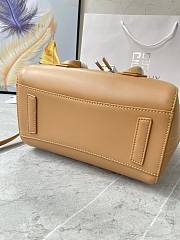 Fortok Givenchy Mini Antigona Lock Leather Bag Brown 23x27x13cm - 4