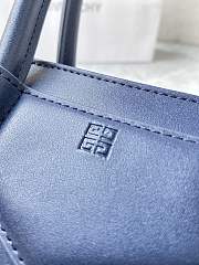 Fortok Givenchy Mini Antigona Lock Leather Bag Dark Blue 23x27x13cm - 2