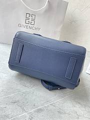 Fortok Givenchy Mini Antigona Lock Leather Bag Dark Blue 23x27x13cm - 4