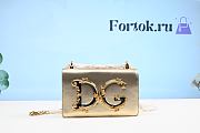 Dolce & Gabbana Nappa DG Girls Bag In Leather Gold 21x14.5x3cm - 1