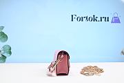 Fortok Valentino VLogo Signature Diamond Buckle Calfskin Shoulder Bag in Pink - 6