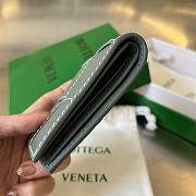 Fortok Bottega Veneta Cassette Bi-Fold Wallet Grey 10x8.5cm - 5