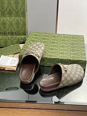 Fortok Gucci Monogrammed Horsebit Slides - 5