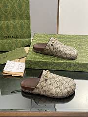 Fortok Gucci Monogrammed Horsebit Slides - 4