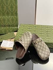 Fortok Gucci Monogrammed Horsebit Slides - 2