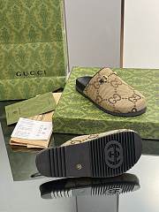 Fortok Gucci Horsebit Camel and Ebony Maxi GG Slides - 2