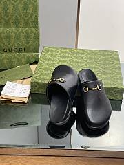 Fortok Gucci Horsebit Slides in Black - 4
